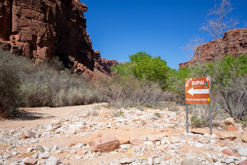 Sign to Supai Village